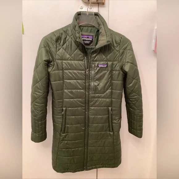 Patagonia Radalie Insulated Parka Industrial Green Puffer Quilted XS​ - Picture 3 of 10